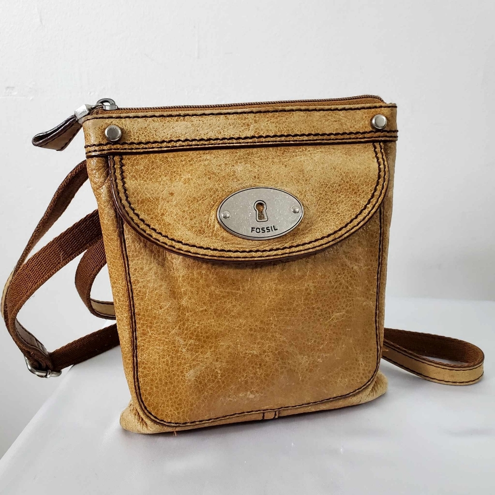 Fossil Leather Chartreuse Purse